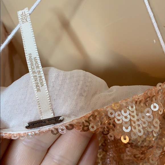 NWT Free People Pink Sequin V Neck STank Top - Picture 6 of 9